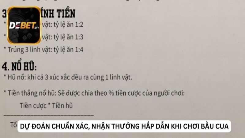 Dự đoán chuẩn xác, nhận thưởng hấp dẫn khi chơi bầu cua